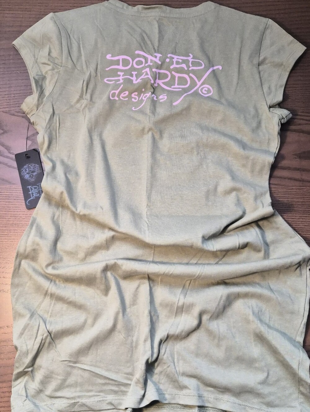 Ed Hardy Short Sleeved T-Shirt Style Mini Dress - Picture 3 of 3